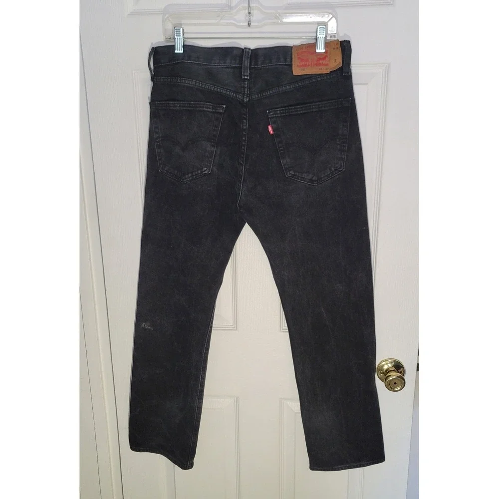 Levi's 501 Original Fit Jeans Mens 32x30 Black Straight Leg‎ Button Fly Denim